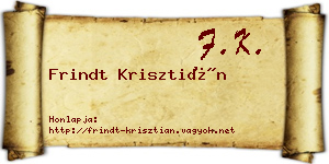Frindt Krisztián névjegykártya