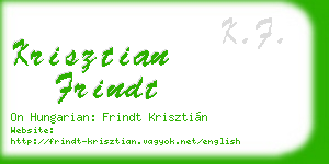 krisztian frindt business card